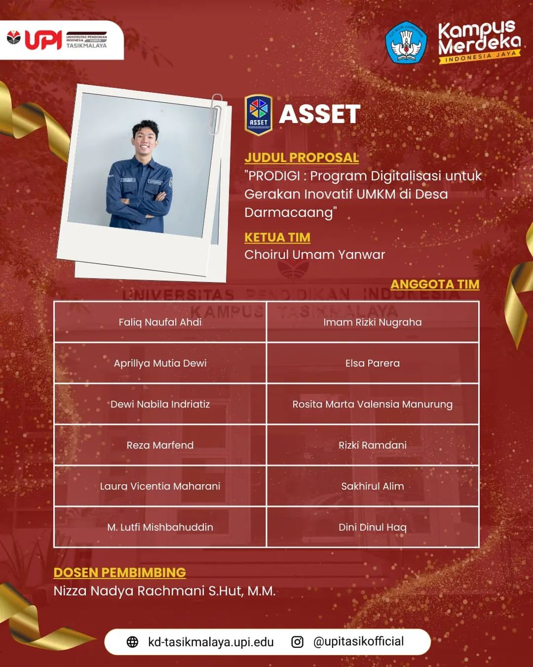 Selamat dan Sukses kepada Tim Mahasiswa UPI Kampus Tasikmalaya yang ...