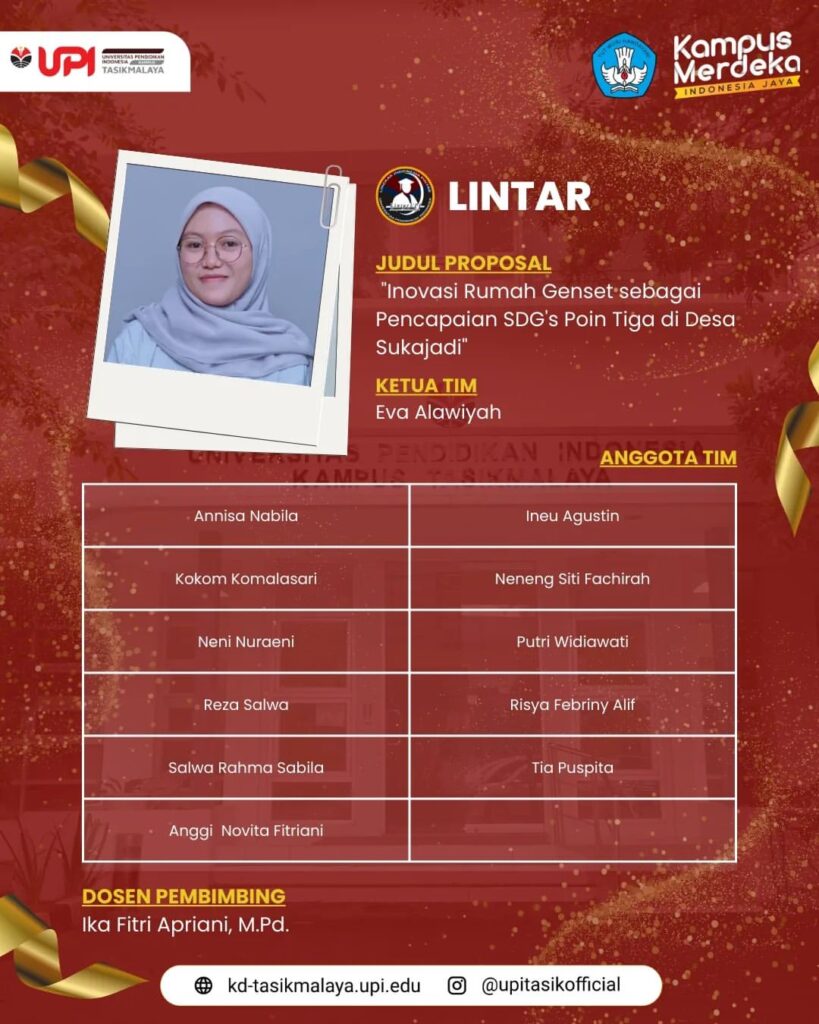 Selamat dan Sukses kepada Tim Mahasiswa UPI Kampus Tasikmalaya yang ...